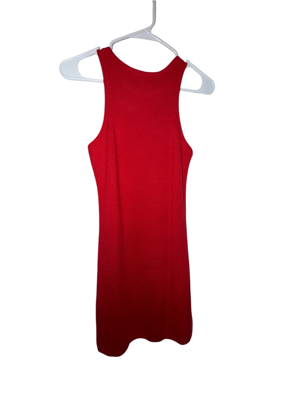 ASOS Red Ribbed Tank Midi Dress - Picture 4 of 5
